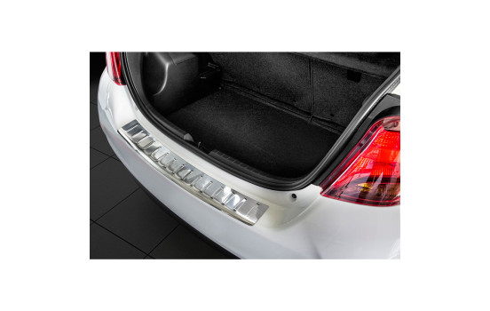 Stainless steel bumper protector suitable for Toyota Yaris III Facelift 2014- 'Ribs'