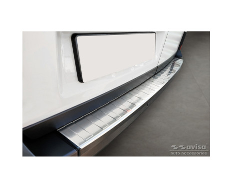 Stainless steel bumper protector suitable for Volkswagen Crafter & MAN TGE 2017- 'Ribs' ('XL' versio