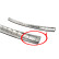 Stainless steel bumper protector suitable for Volkswagen Golf VIII HB 5-door 2020- 'Ribs', Thumbnail 5