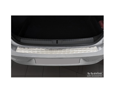 Stainless steel bumper protector suitable for Volkswagen Passat Sedan 2014-2019 & FL 2019- 'Ribs', Image 2