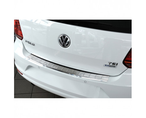 Stainless steel bumper protector suitable for Volkswagen Polo 6C 2014- 'Ribs'