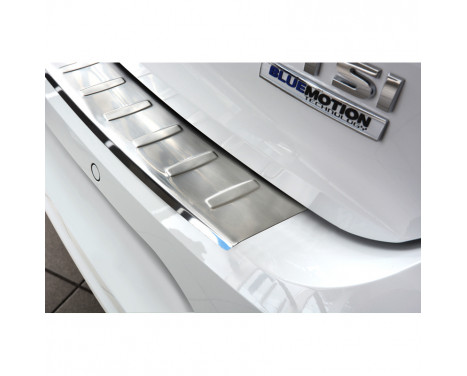 Stainless steel bumper protector suitable for Volkswagen Polo 6C 2014- 'Ribs', Image 3