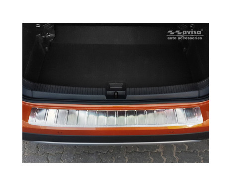 Stainless steel bumper protector suitable for Volkswagen T-Cross 2019- 'Ribs', Image 2