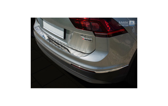Stainless steel bumper protector suitable for Volkswagen Tiguan II 2016- 'Ribs'
