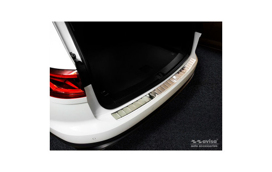 Stainless steel bumper protector suitable for Volkswagen Touareg III (CR7) 2018- 'Ribs'