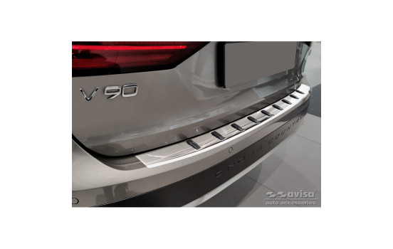 Stainless steel bumper protector suitable for Volvo V90 II 2016- (incl. Cross Country) 'STRONG EDITION'