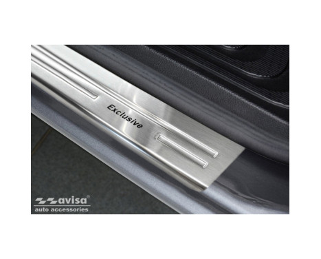 Stainless steel door sill suitable for Mercedes Vito & V-Class W447 2014- - 'Exclusive' - 2-piece - Version