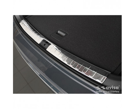Stainless Steel Inner Rear Bumper Protector suitable for Volkswagen Tiguan 2016-2020 & FL 2020- 'Ribs'