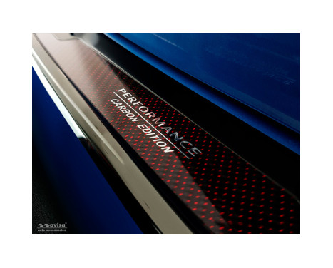 Stainless steel rear bumper protector 'Deluxe' BMW X1 F48 2015- 'Performance' Black / Red-Black Carbon, Image 2