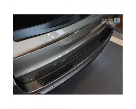 Stainless steel Rear bumper protector 'Deluxe' BMW X5 (F15) 2013-2018 Black / Black Carbon