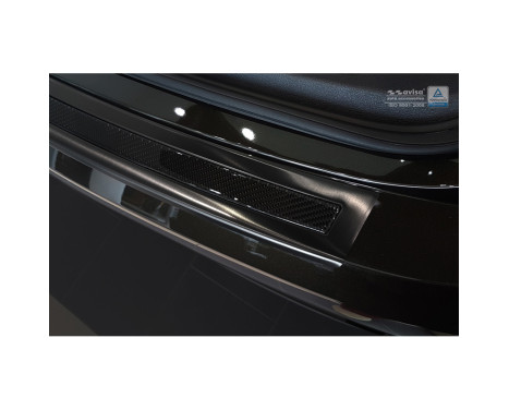 Stainless steel rear bumper protector 'Deluxe' BMW X6 F16 2014- Black / Black Carbon, Image 4