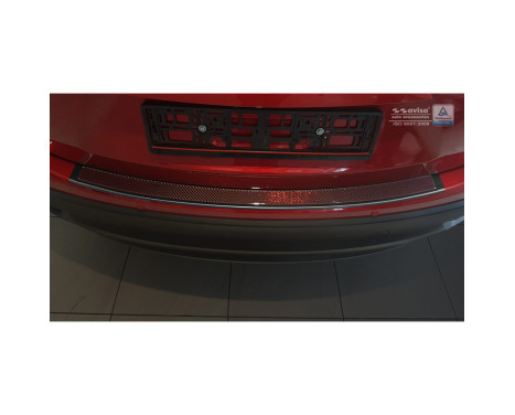 Stainless steel rear bumper protector 'Deluxe' Mazda CX-5 2014- Black / Red-Black Carbon, Image 3