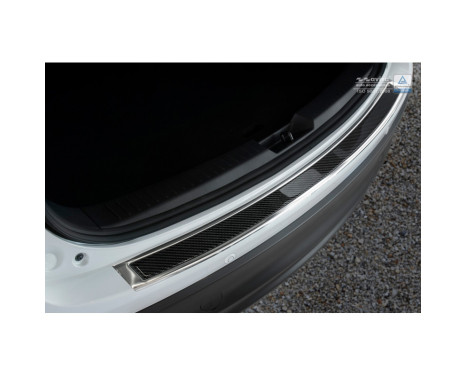 Stainless steel Rear bumper protector 'Deluxe' Mazda CX5 2012-2017 Chrome / Black Carbon, Image 4
