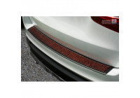 Stainless steel rear bumper protector 'Deluxe' Mercedes GLC 2015- Black / Red-Black Carbon