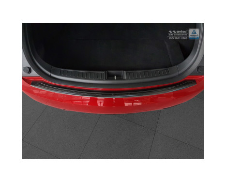 Stainless steel Rear bumper protector 'Deluxe' Tesla Model S 2012- Black / Black Carbon, Image 3