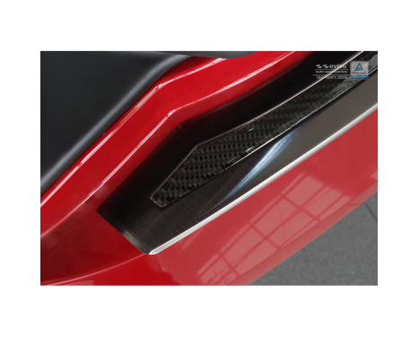 Stainless steel Rear bumper protector 'Deluxe' Tesla Model S 2012- Black / Black Carbon, Image 4