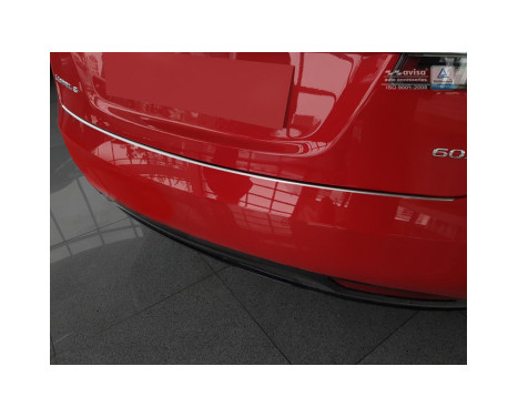 Stainless steel Rear bumper protector 'Deluxe' Tesla Model S 2012- Chrome / Black Carbon, Image 2
