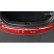 Stainless steel Rear bumper protector 'Deluxe' Tesla Model S 2012- Chrome / Red-Black Carbon, Thumbnail 3