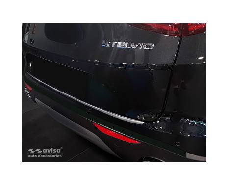 Stainless steel rear bumper protector Alfa Romeo Stelvio 2017- 'Ribs', Image 4
