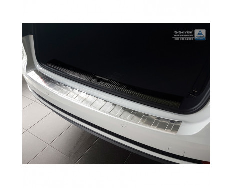Stainless steel rear bumper protector Audi A4 B9 Avant 2015- 'Ribs'