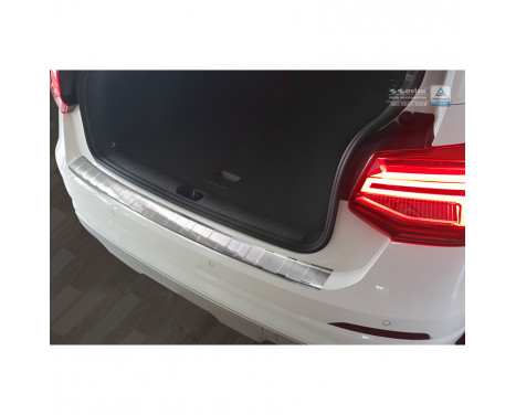 Stainless steel rear bumper protector Audi Q2 2016- 'Ribs'