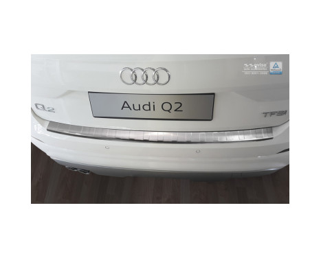 Stainless steel rear bumper protector Audi Q2 2016- 'Ribs', Image 3