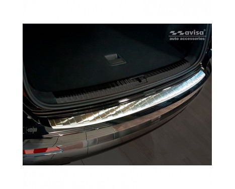 Stainless steel rear bumper protector Audi Q3 II 2019- 'Ribs'