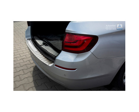 Stainless steel rear bumper protector BMW 5-Series F11 Touring 2010-2017 'Ribs', Image 2