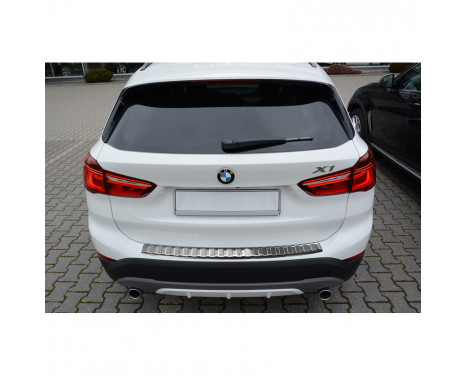 Stainless steel rear bumper protector BMW X1 F48 2015- 'Ribs'