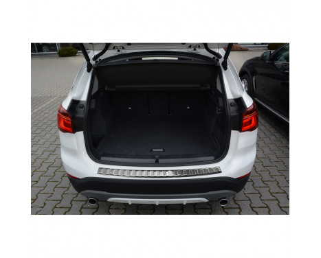 Stainless steel rear bumper protector BMW X1 F48 2015- 'Ribs', Image 3