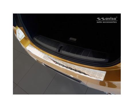 Stainless steel rear bumper protector BMW X2 (F39) M-Package 2018- 'Ribs'