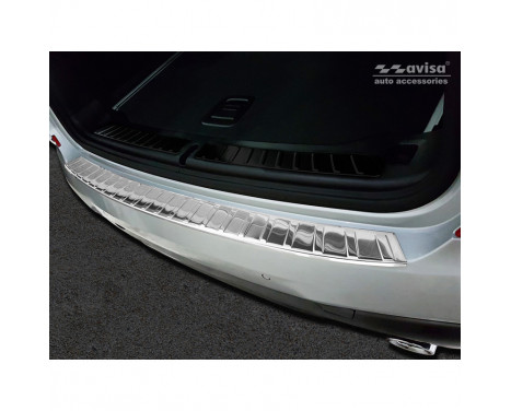 Stainless steel rear bumper protector BMW X3 (G01) 2017- excl. M-package 'Ribs'