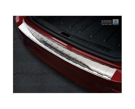 Stainless steel rear bumper protector BMW X6 (E71) 2009-2014 'Ribs'