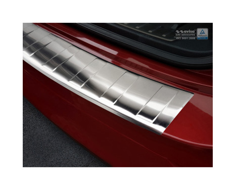 Stainless steel rear bumper protector BMW X6 (E71) 2009-2014 'Ribs', Image 4
