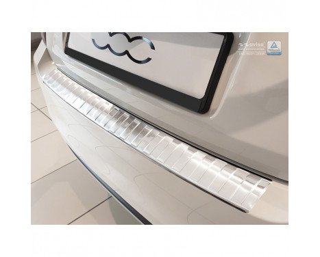 Stainless steel rear bumper protector Fiat 500 2015- 'Ribs'