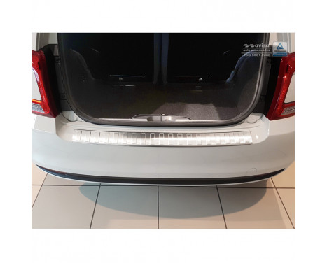 Stainless steel rear bumper protector Fiat 500 2015- 'Ribs', Image 2