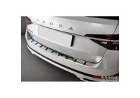 Stainless steel rear bumper protector for Skoda Superb III Combi 2015-2023 incl Scout