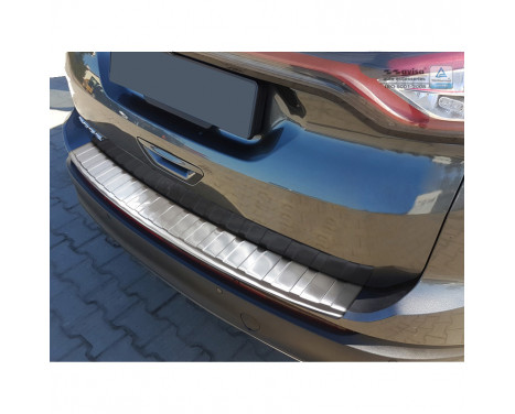 Stainless steel rear bumper protector Ford Edge 2016- 'Ribs'