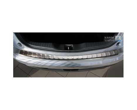 Stainless steel Rear bumper protector Honda Civic IX 5-door Facelift 2015- 'Ribs', Image 2