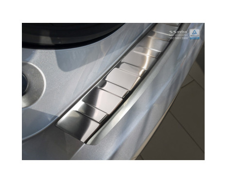 Stainless steel Rear bumper protector Honda Civic IX 5-door Facelift 2015- 'Ribs', Image 3