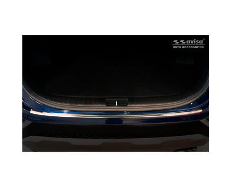 Stainless steel Rear bumper protector Hyundai Santa Fe IV 2018 - 'Ribs', Image 2