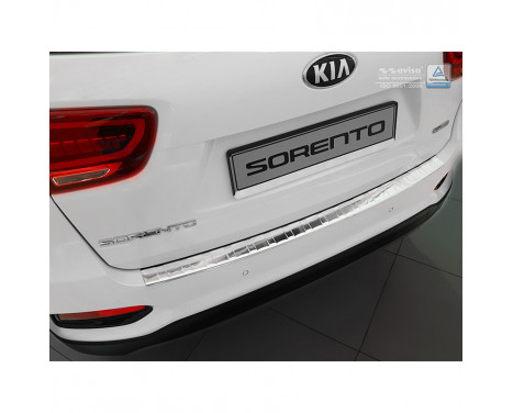 Stainless steel Rear bumper protector Kia Sorento III Facelift 2017- 'Ribs'