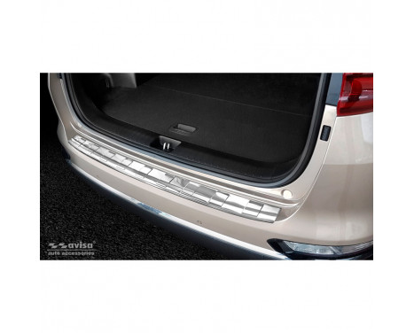 Stainless steel rear bumper protector Kia Sportage III Facelift 2018- 'Ribs'