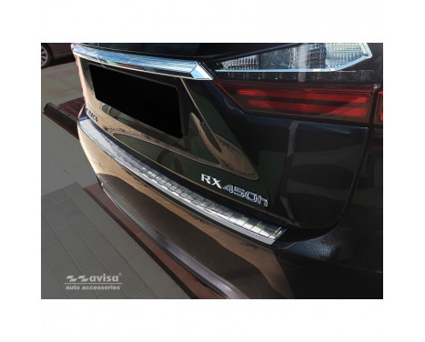 Stainless steel rear bumper protector Lexus RX 2015- 'Ribs'