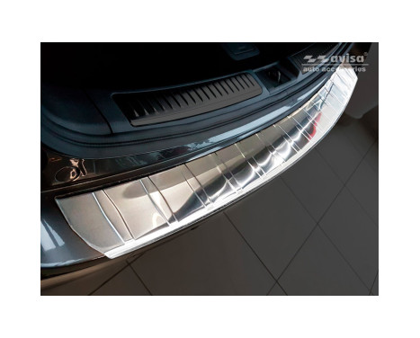 Stainless steel rear bumper protector Mazda 6 III GJ combi 2012- 'Ribs' (Long version), Image 2