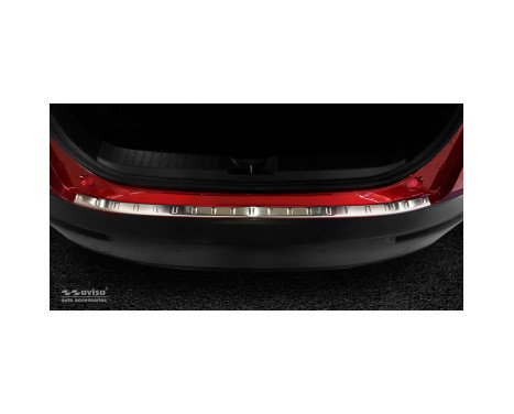 Stainless steel rear bumper protector Mazda CX-30 2019- 'Ribs', Image 3