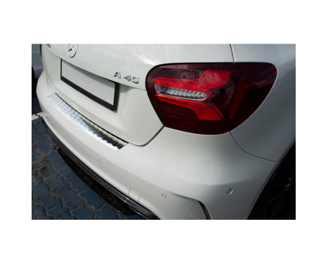 Stainless steel rear bumper protector Mercedes A-Class W176 AMG 2015- 'Ribs', Image 3