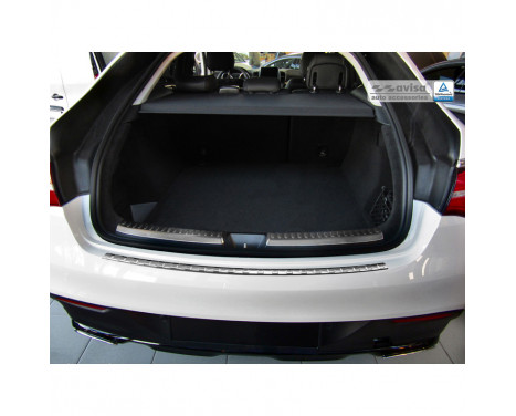 Stainless steel rear bumper protector Mercedes GLE Coupe 2015- 'Ribs'