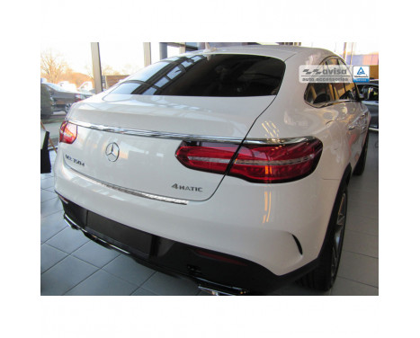 Stainless steel rear bumper protector Mercedes GLE Coupe 2015- 'Ribs', Image 2