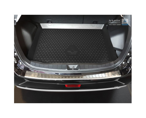 Stainless steel rear bumper protector Mitsubishi ASX 2010- 'Ribs', Image 4